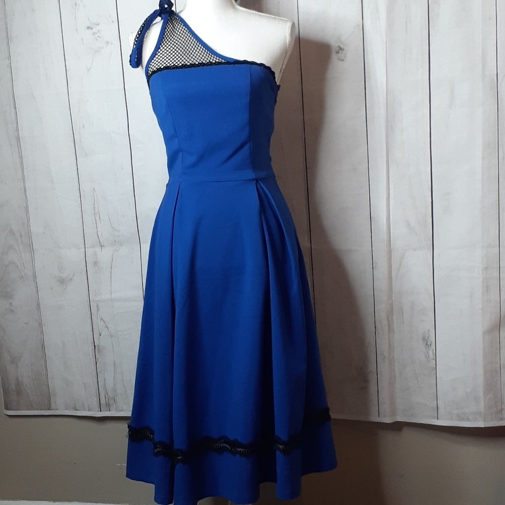 24Hr SALE 🔴BETTIE PAGE BLUE GONE FISHING DRESS